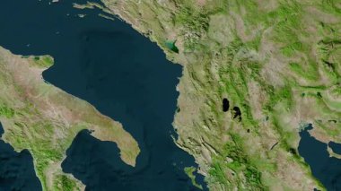 Arnavutluk haritası - sür. Parıltı. Uydu.