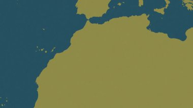 Cezayir haritası - sür. Parıltı. Desen.