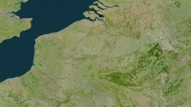 Belçika haritası - sür. Parıltı. Uydu.