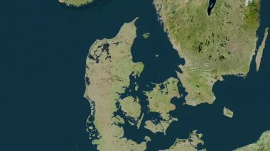 Danimarka haritası - sür. Parıltı. Uydu.