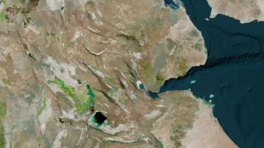 Cibuti haritası - sür. Parıltı. Uydu.