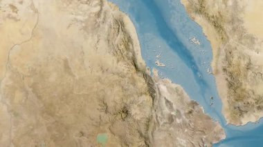 Eritre haritası - sür. Parıltı. Uydu.