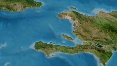 Haiti haritası - sür. Parıltı. Uydu.