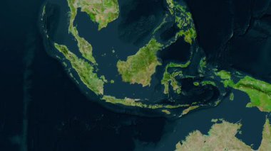 Endonezya haritası - sür. Parıltı. Uydu.