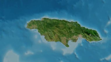 Jamaika haritası - sür. Parıltı. Uydu.