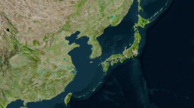 Japonya haritası - sür. Parıltı. Uydu.