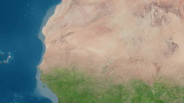 Mali haritası - sür. Parıltı. Uydu.