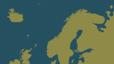 Norveç haritası - sür. Parıltı. Desen.