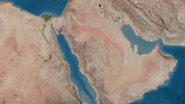 Suudi Arabistan haritası - sür. Parıltı. Uydu.