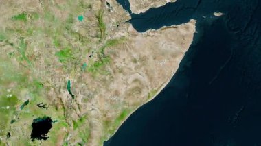 Somali haritası - sür. Parıltı. Uydu.