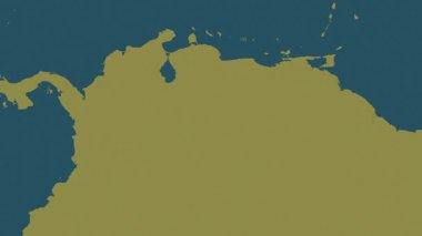 Venezuela haritası - sür. Parıltı. Desen.