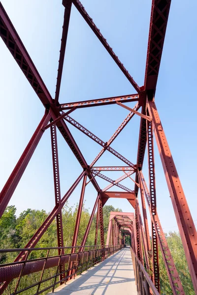 Interesante Viejo Puente Aspecto Diseñado Para Tráfico Pie — Foto de Stock