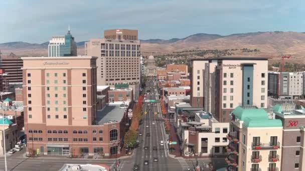 Boise Idaho Usa 2020 Október Belvárosi Épületek Idaho Állam Fővárosa — Stock videók