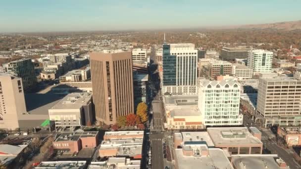 Boise Idaho Usa Října 2020 Podzimní Barvy Vzdálených Stromech Kolem — Stock video