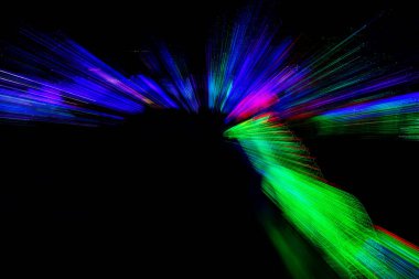 Renkli hareket bulanık Noel ışıkları bir Marque oluşturur