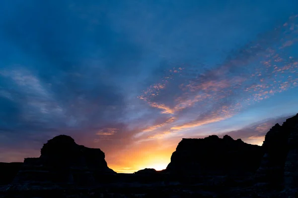 Oregon Wüste Szene Mit Einem Dramatischen Bunten Sonnenaufgang — Stockfoto