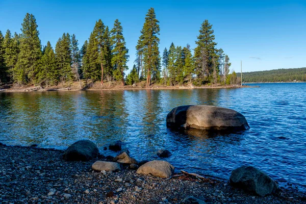 Hermoso Paisaje Idaho Con Lago Montaña Bosque Verde — Foto de Stock