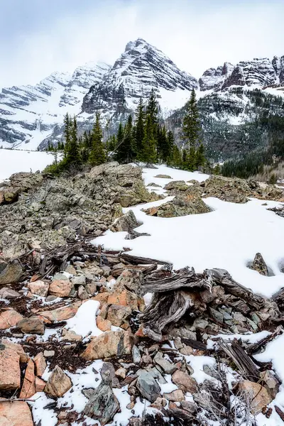 Montagnes Rocheuses Colorado Dans Neige Hiver — Photo