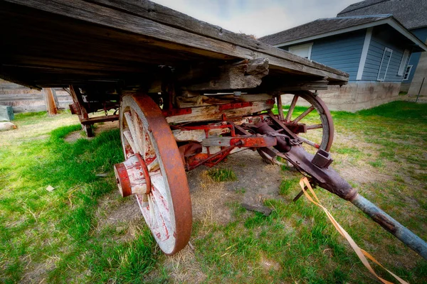 Close Pioneer Wagon Wheels — Stock Photo, Image