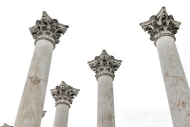 Carved Pillars stand tall to the sky