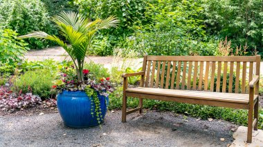 Beautiful place for a break on a park bench