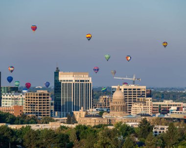 Sıcak hava festivali kutlamalarıyla Boise silueti