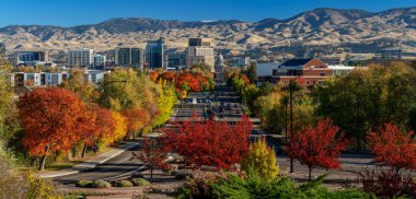 Boise 'deki Idaho eyalet başkentinin ana manzarası