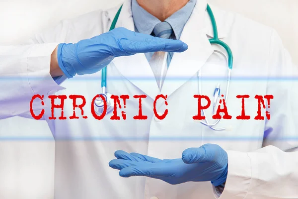 Руки Лікаря Написом Chronic Pain Медична Концепція — стокове фото