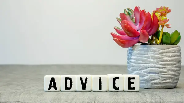 Mjuka Kuber Med Förkortning Advice Med Blomma Vit Bakgrund — Stockfoto