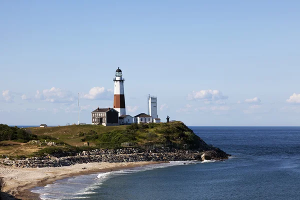 Montauk Leuchtturm und Strand — Stockfoto