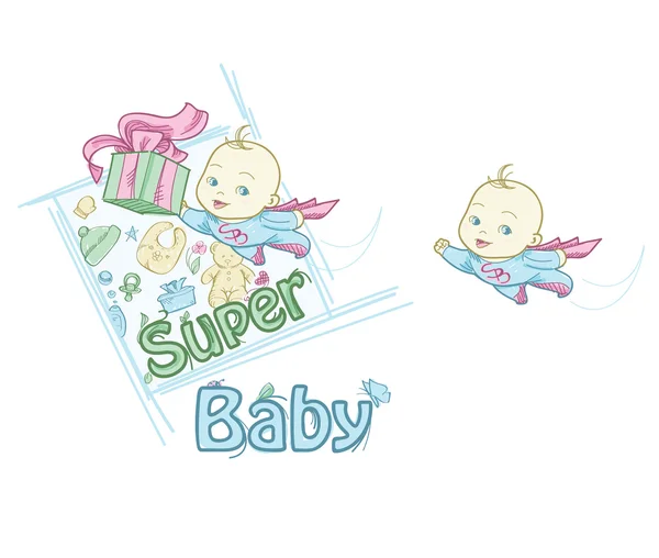 Super bebê — Vetor de Stock