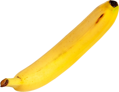 Beyaz arka planda izole edilmiş taze sarı muz.