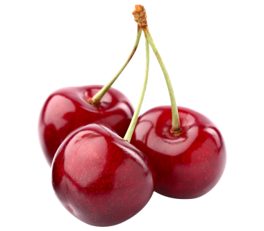 Beyaz arka planda izole edilmiş taze kırmızı kiraz