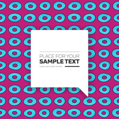 Çocuklar felç daire seamless modeli üzerinde konuşma balonu