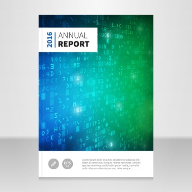 Yıllık rapor vektör arka plan tasarım şablonu