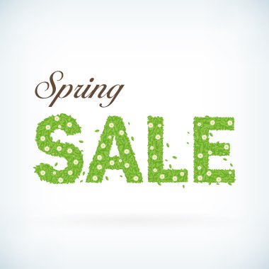 Taze bahar satış iş arka plan posteri