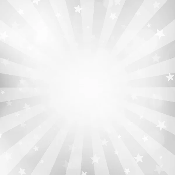 シルバー ストリップ ライトと星と背景をぼかした写真 — ストックベクタ