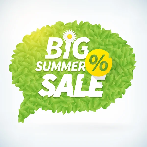 Saisonnière big summer sale speech bulle business background — Image vectorielle