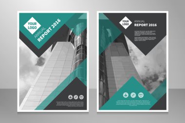 Broşür yıllık rapor kitap soyut vektör arka plan tasarım şablonu