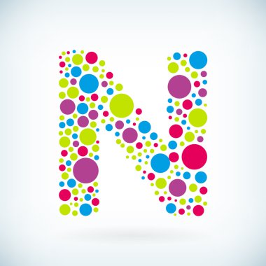 Modern harf N daire sembolü simgesi