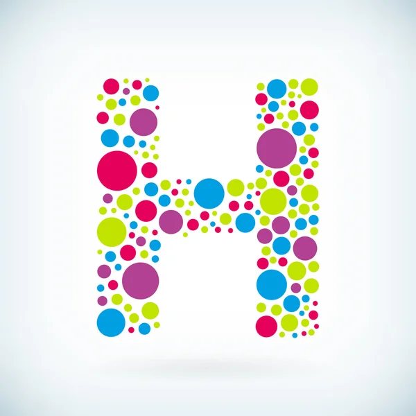 Moderna lettera H simbolo del cerchio icona Illustrazione Stock