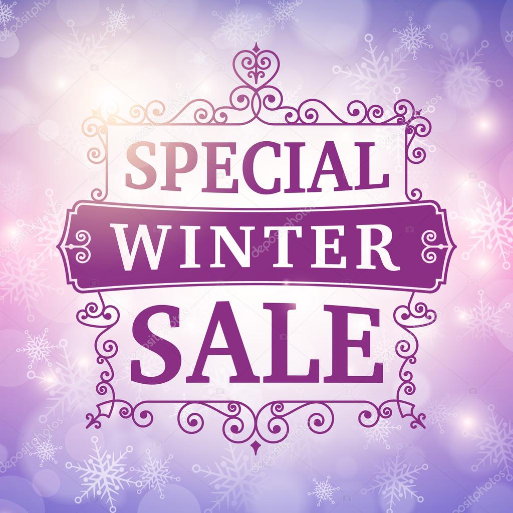Winter special sale background