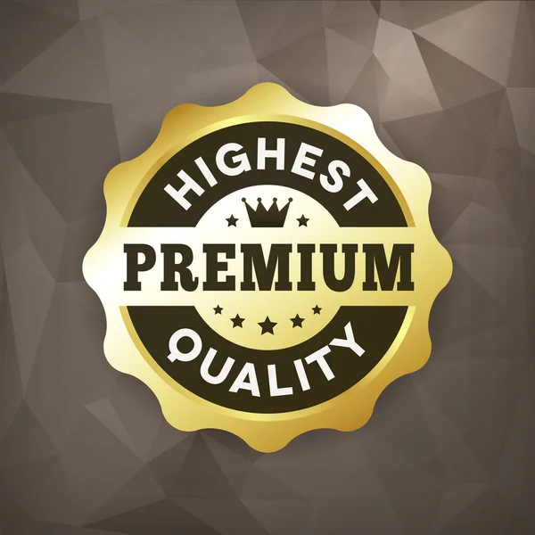 Highest premium quality business gold label — Stock Vector