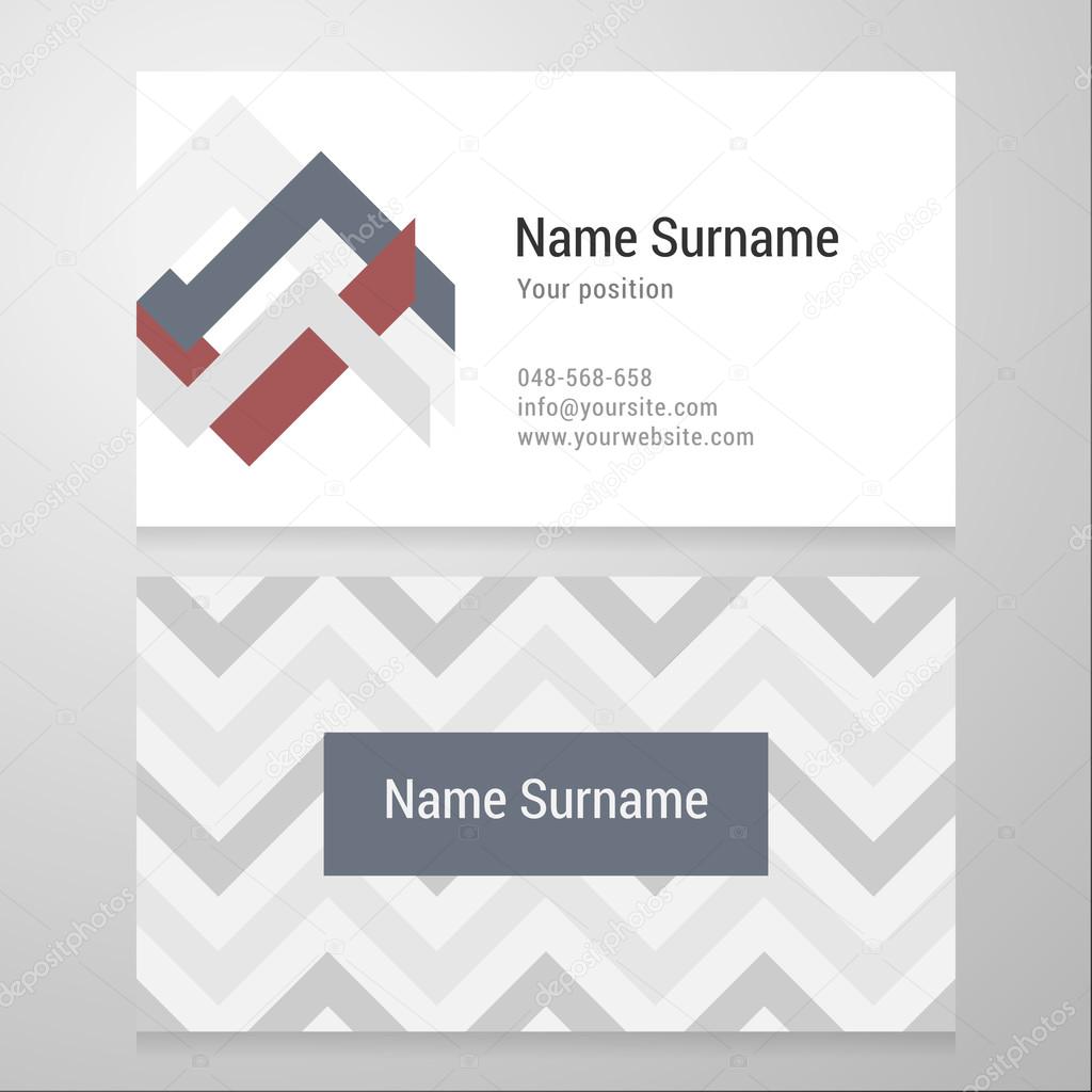 Business card template with background pattern 