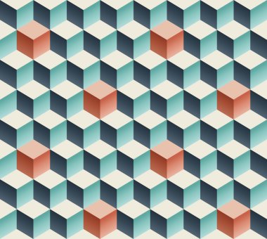 Vintage retro sorunsuz küp model  