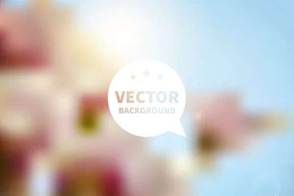 Vector blurred nature spring flower background — Stock Vector