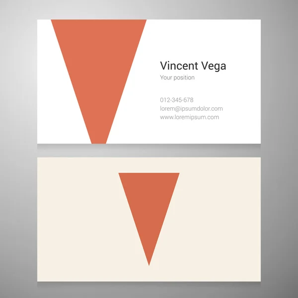 Vintage letter V icon business card template — Stock Vector