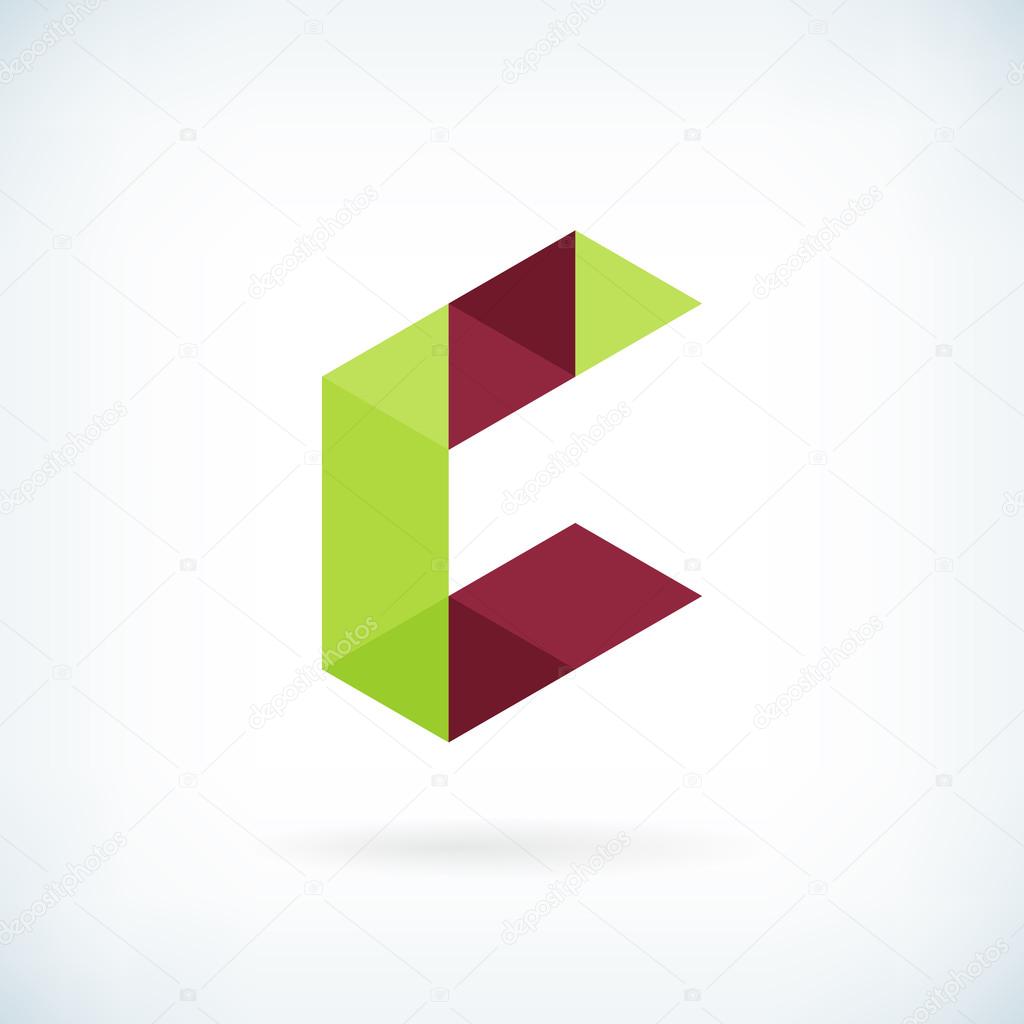 Modern letter C icon flat design element template. isolated.