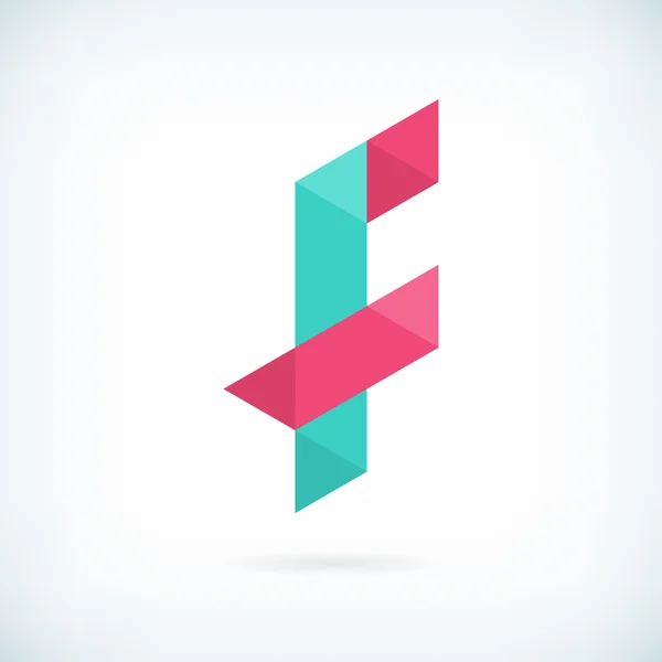 Modern letter F icon flat design element template — Stock Vector