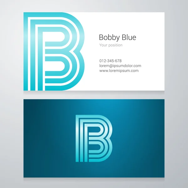 Letter B Business card template — Stock Vector